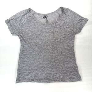 Y2K OP Ocean Pacifc Semi Sheer Grey Short Sleeve Top Size M